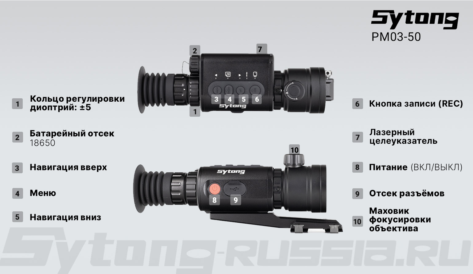 Прицел тепловизионный Sytong PM03-50 (384x288px, ø50мм)