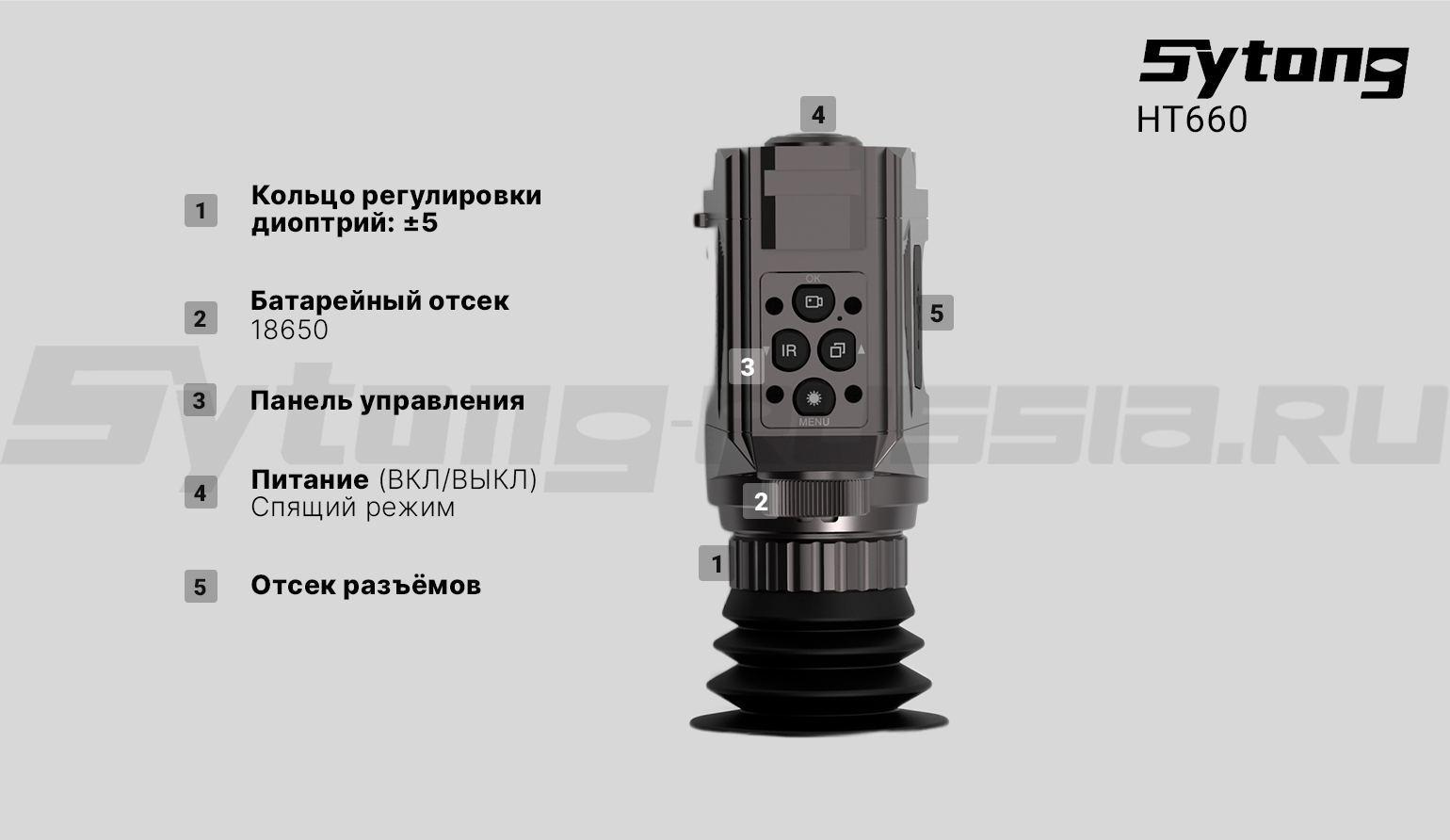 Насадка ночного видения на окуляр Sytong HT-660 (1920x1080px, ø16мм, на объектив ø45мм) без ИК