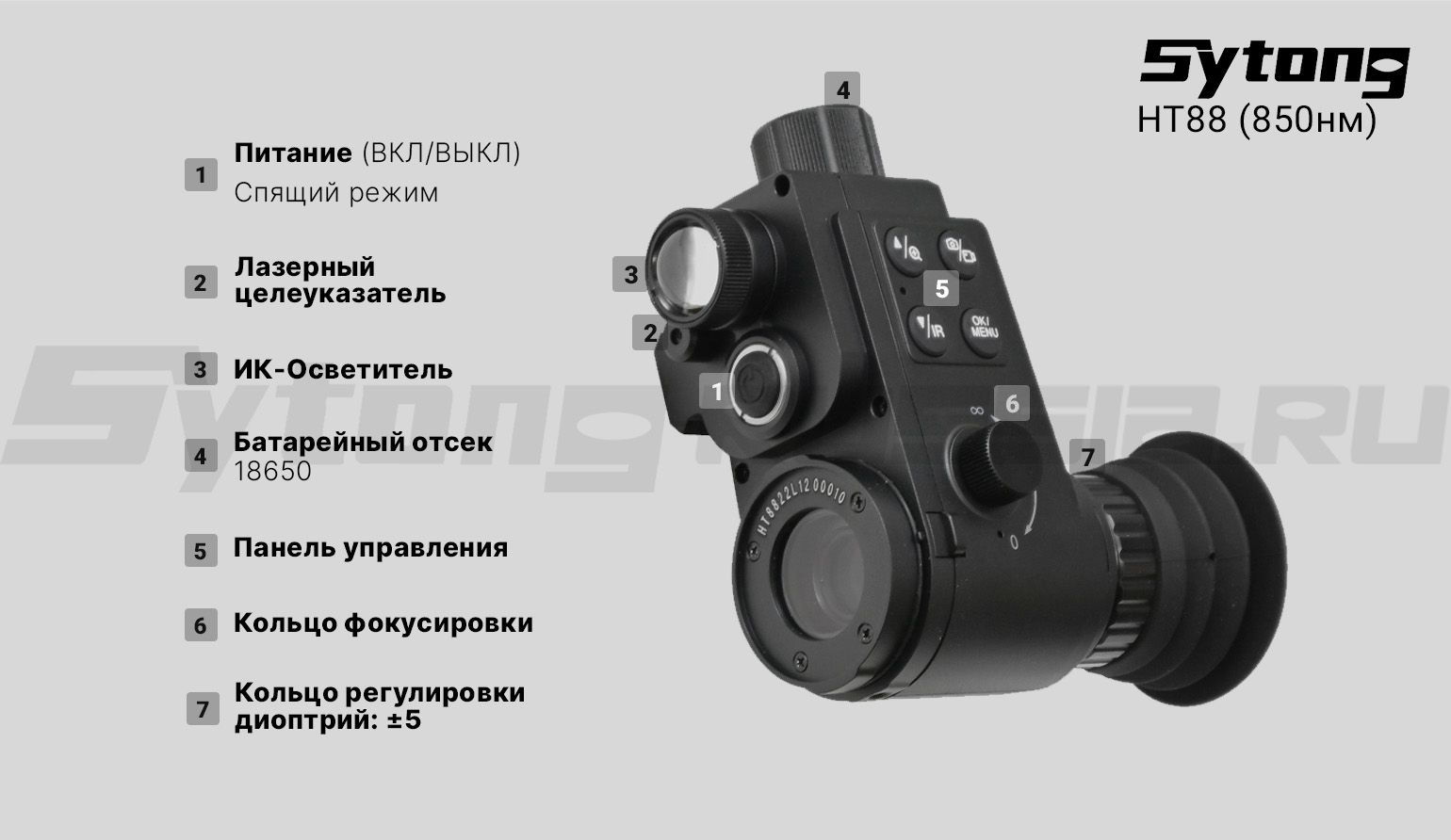Насадка ночного видения на окуляр Sytong HT88 (1920x1080, ø16мм, 850нм)