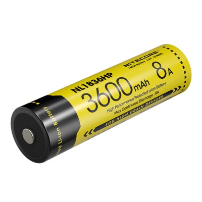 Аккумулятор NITECORE 18650 3600мАч выходной ток 8A (NL1836HP)